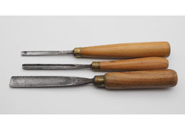 3 Antique S. J. Addis Carving Gouges