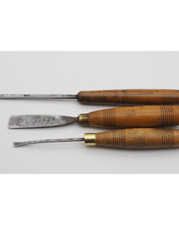 3 Antique S. J. Addis Carving Chisels