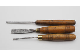 3 Antique S. J. Addis Carving Chisels