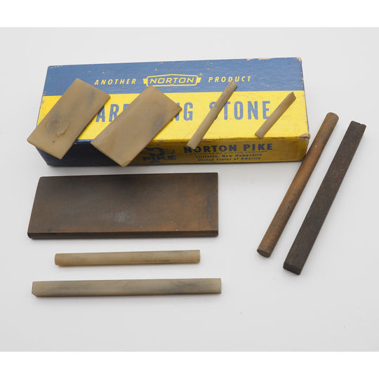 Box of Various Very Good Slip Stones for Crving Chisels