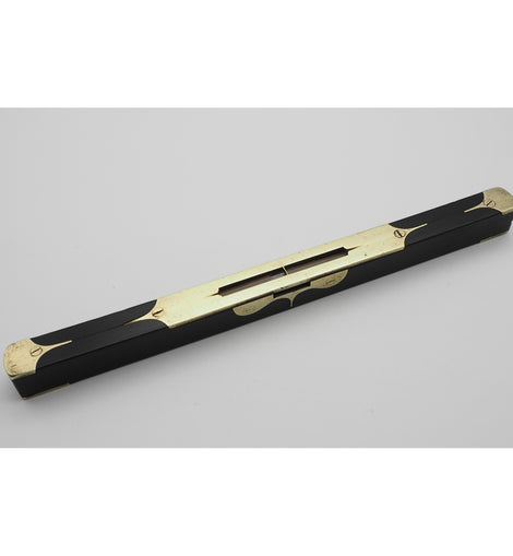 Ebony & Fancy Brass Inlaid Scottish Level