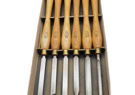 Unused Set of 6 William Marples Turning Chisels. Boxed