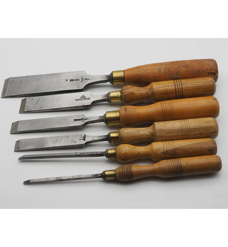 6 Good Firmer Chisels by Sorby and Marples