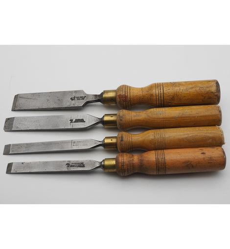 4 Good Firmer Chisels by Mawhood Sheffield