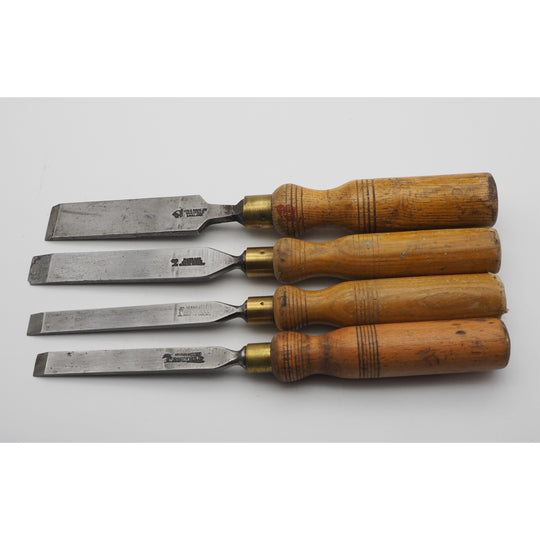 4 Good Firmer Chisels by Mawhood Sheffield