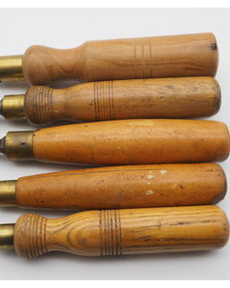 5 Good Bevel-Edged Chisels by Various Sheffield Makers