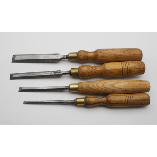 4 Good Bevel-Edged Chisels by Marples Sheffield