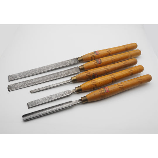 Good Set of 5 Stormont Sheffield Turning Chisels