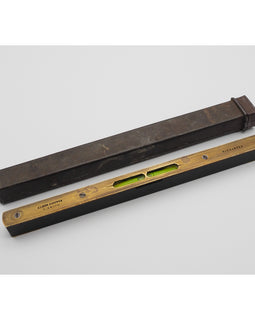 FINE & RARE Ebony & Brass Level By Coutts of Glasgow in Original Case