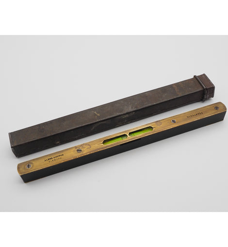 FINE & RARE Ebony & Brass Level By Coutts of Glasgow in Original Case