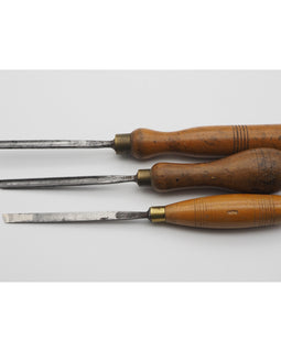 3 Good Antique Carving Chisels