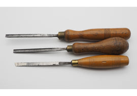 3 Good Antique Carving Chisels