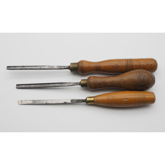 3 Good Antique Carving Chisels