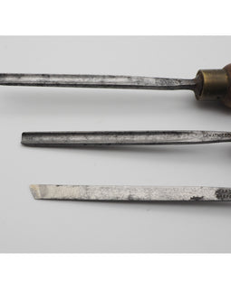 3 Good Antique Carving Chisels