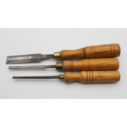 3 Good Bevel-Edged Chisels. Mathieson & Woodcock