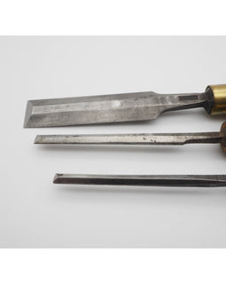 3 Good Bevel-Edged Chisels. Mathieson & Woodcock
