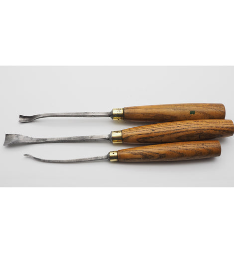 Set of 3 Very Good Spoon Gouges by Henry Taylor