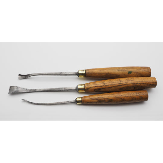 Set of 3 Very Good Spoon Gouges by Henry Taylor