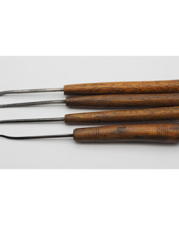 4 Early Antique Small Carving Chisels