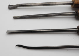 4 Early Antique Small Carving Chisels
