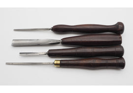 4 Stunning Rosewood Handled Carving Chisels by Taylor