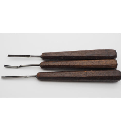 Set of 3 18th Century Continental Carving Gouges