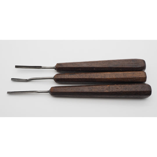 Set of 3 18th Century Continental Carving Gouges