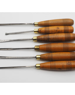 Set of 6 Small S. J. Addis Carving Chisels