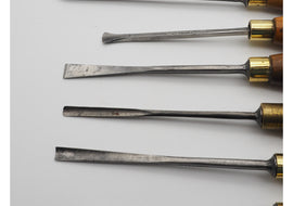 Set of 6 Small S. J. Addis Carving Chisels