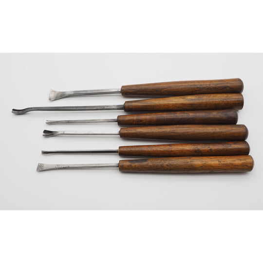 Six Very Nice Early Carving Chisels & Gouges