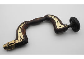 Well Used Early Marples Beech & Brass Lever Brace