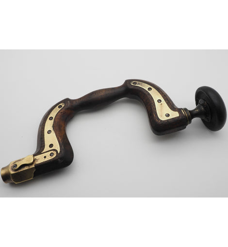 Well Used Early Marples Beech & Brass Lever Brace