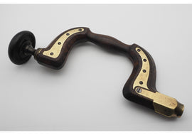 Well Used Early Marples Beech & Brass Lever Brace