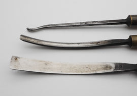 3 Good Boxwood Handled Carving Gouges
