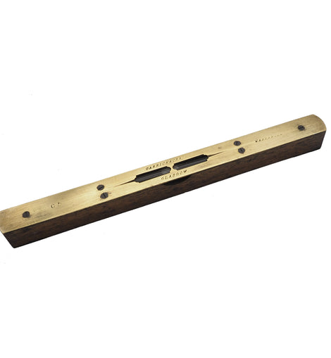 Scottish Walnut & Brass Level by Carrick & Craig