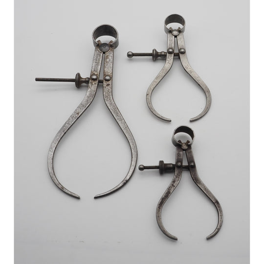 Nice Graduated Set of 3 Spring Callipers by Moore & Wright