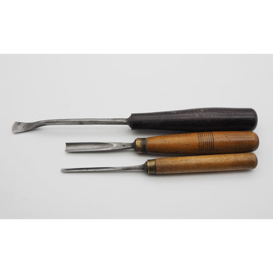 3 Carving Gouges Including A Early Addis Spoon Gouge