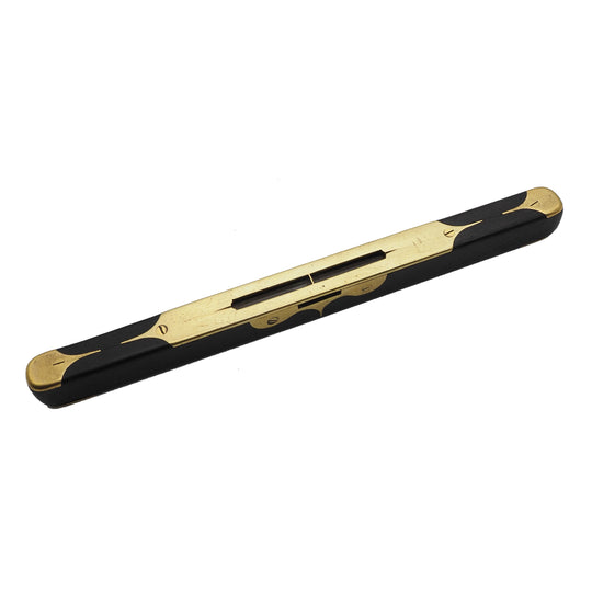 Early Buist of Edinburgh Ebony & Brass Fancy Level