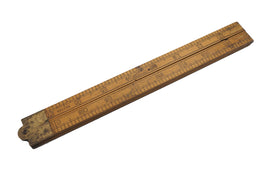 Rabone 3 Foot 4 Fold Boxwood & Brass Rule