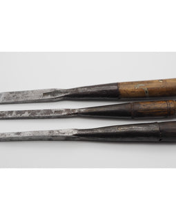 Three Early Socketed Mortice Chisels