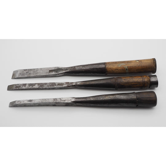 Three Early Socketed Mortice Chisels