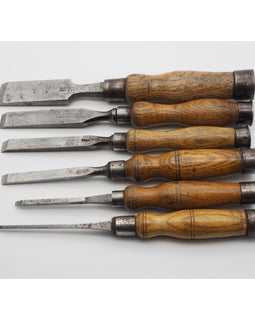 Set of 6 Good Heavy Duty Mortice Chisels