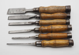 Set of 6 Good Heavy Duty Mortice Chisels