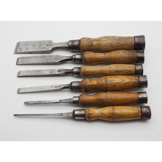 Set of 6 Good Heavy Duty Mortice Chisels
