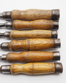 Set of 6 Good Heavy Duty Mortice Chisels
