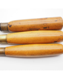 3 Good Boxwood Handled Sash Mortice Chisels