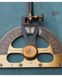VERY RARE Scottish Long Arm Protractor by Alex Mabon & Sons