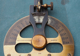 VERY RARE Scottish Long Arm Protractor by Alex Mabon & Sons