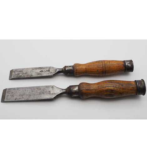 2 Good Heavy Duty Mortice Chisels by Sorby & Hildick