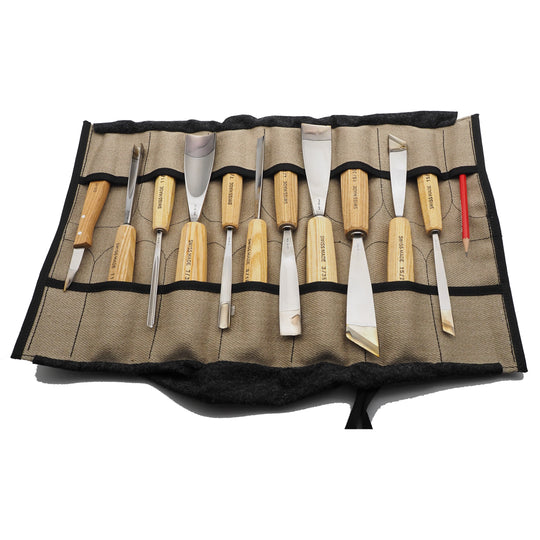 Superb Roll of 11 Pfeil Swiss Carving Chisels
